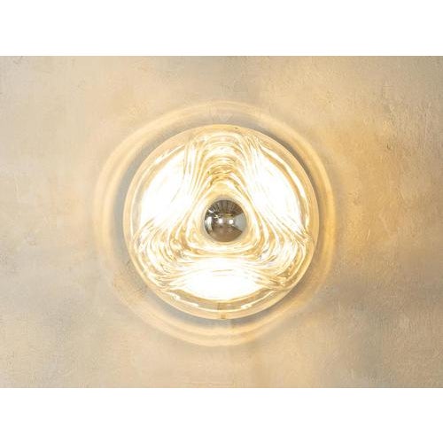 1970s WAVE Wall Lamp, Peill & Putzler Width: 23 cm Height: 14 cm Depth: 23 cm This piece has been carefully cleaned and is...