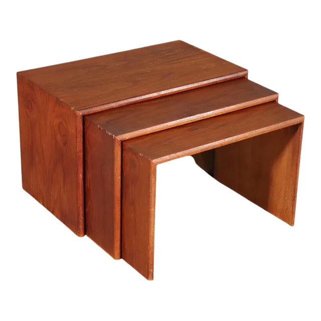 Mid 20th Century Set of Danish Nesting Tables For Sale