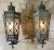 1980s Large Pair of Handcrafted Wall-Mounted Solid Brass Lanterns / Sconces For Sale - Image 4 of 18