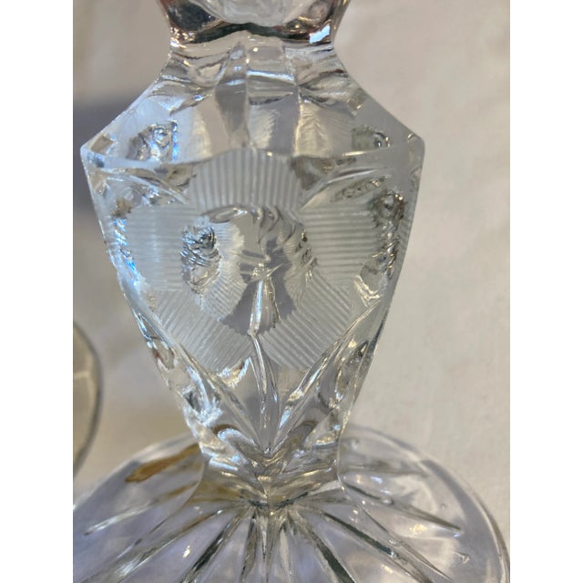 Early 20th Century Vintage Italian Hand Cut Crystal Candlesticks, a Pair For Sale - Image 5 of 8