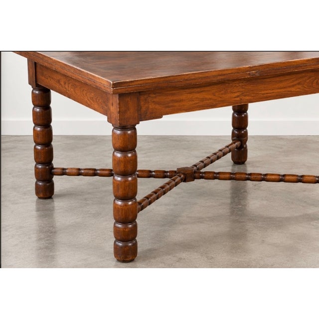 Extendable Dining Table by Charles Dudouyt, 1940 For Sale - Image 4 of 5