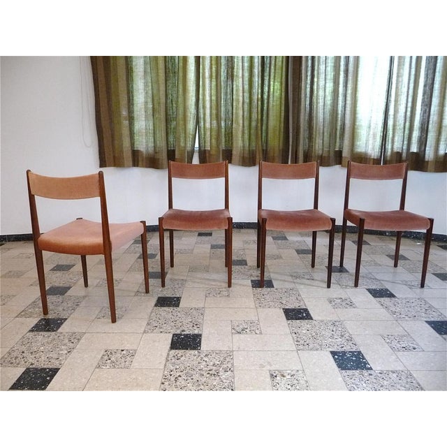 Velvet Dining Chairs from Lübke, Germany, 1960s, Set of 4 For Sale - Image 11 of 18