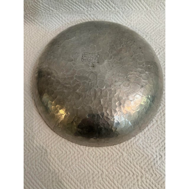 1950s 1950’s Rodney Kent Hammered Aluminum Tulip Bowl For Sale - Image 5 of 7