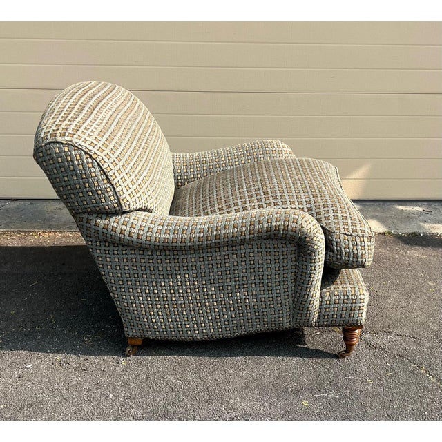 1990s George Smith Style Standard Arm Chair For Sale - Image 5 of 6