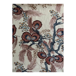 Ferrick Mason Kinkead Linen Fabric 2 1/2 Yards in Colonial Red For Sale