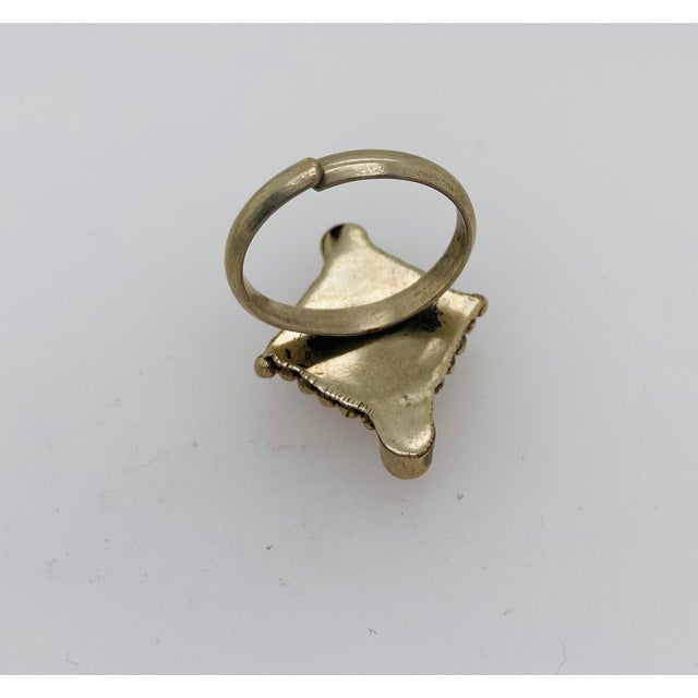 Metal 1950's Vintage Tribal Moroccan Silver Ring For Sale - Image 7 of 7