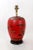 Early 20th Century Vintage Chinoiserie Red Ginger Jar Lamp With Figured in White and Gold Color For Sale - Image 5 of 11