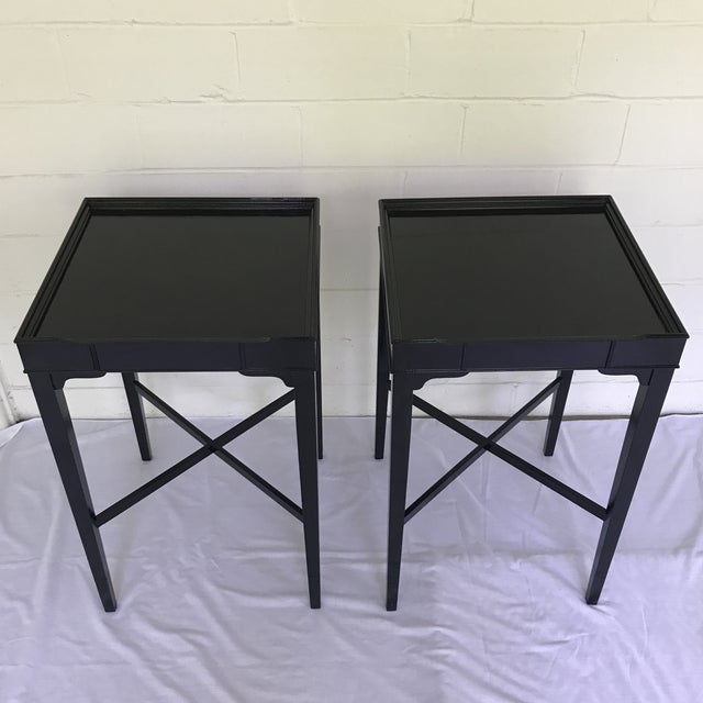 Vintage Black Side Tables A Pair Chairish
