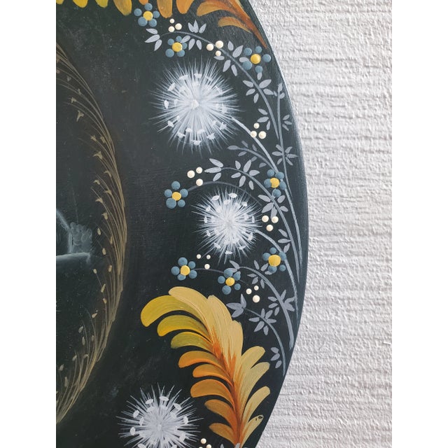 Folk Art 1980s Vintage Fall-Themed Tole Decor For Sale - Image 3 of 6