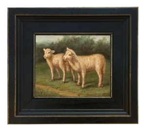 Lost Lambs Framed Oil Painting Reproduction Print on Canvas by Arthur Tait