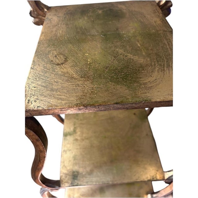 1960s Florentine Gold Wood Etagere Midcentury For Sale - Image 4 of 6