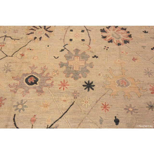Turkish Nazmiyal Collection Modern Area Classic Turkish Oushak Design Contemporary Rug For Sale - Image 3 of 7