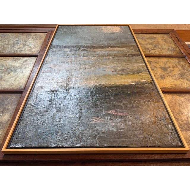 Piotr Strelnik Figurative Sunkissed Blue Landscape Painting, Signed For Sale - Image 17 of 17