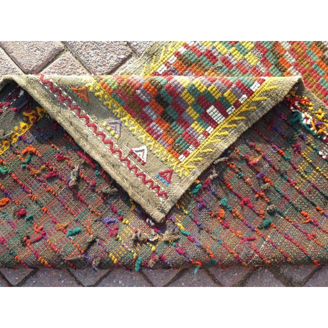 Vintage Embroidered Kilim Runner - 33"x93" For Sale - Image 12 of 13