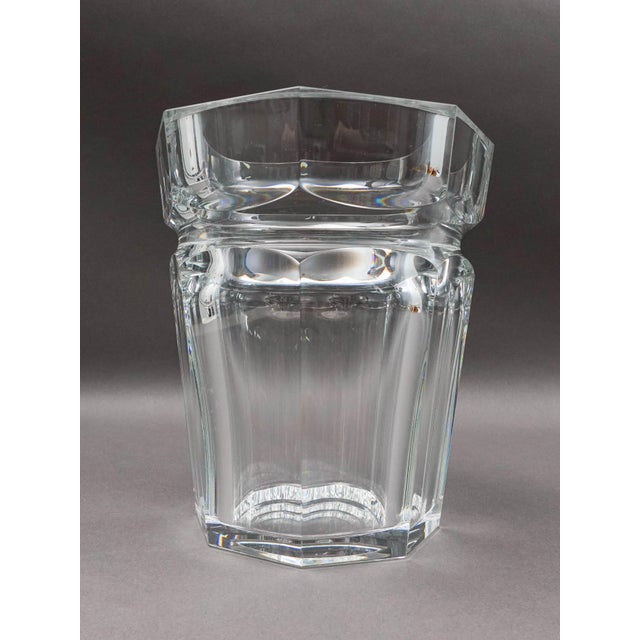 Contemporary Late 20th Century Baccarat Crystal France Tiffany & Co. Harcourt Champagne Ice Bucket For Sale - Image 3 of 12