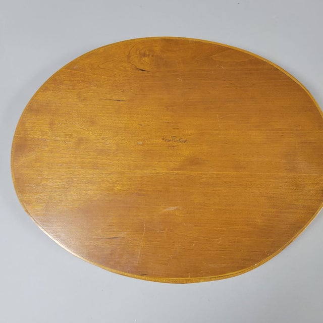 Vintage Shaker Style Cherry & Butternut Oval Serving Trays by Ken Baker, 1997 – Set of 2 For Sale - Image 9 of 9