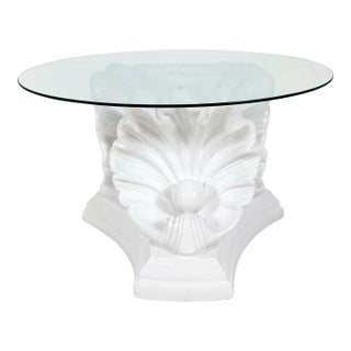 Vintage Plaster Shell Coffee Table For Sale