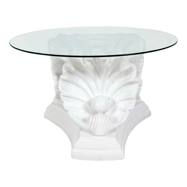 Vintage Plaster Shell Coffee Table For Sale