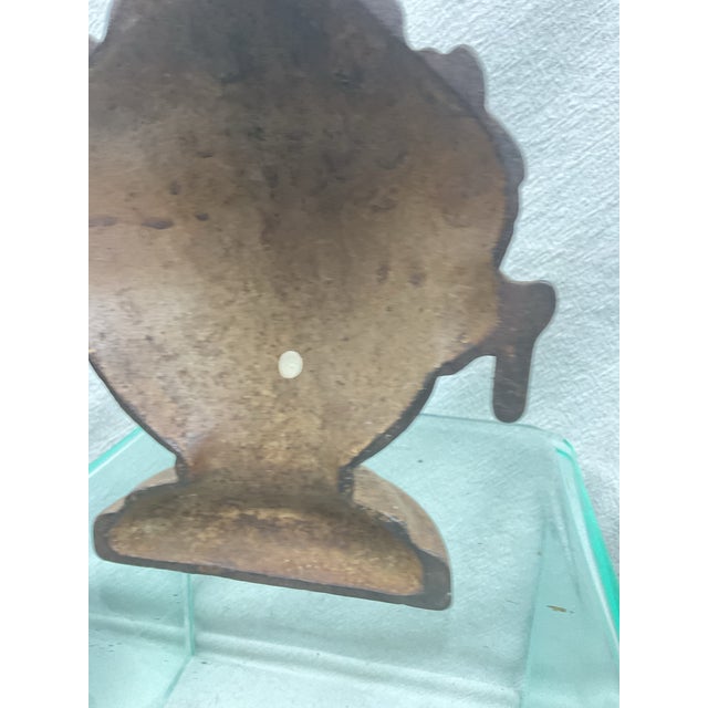 Antique Cast Iron Flower Basket Doorsop For Sale In Raleigh - Image 6 of 8