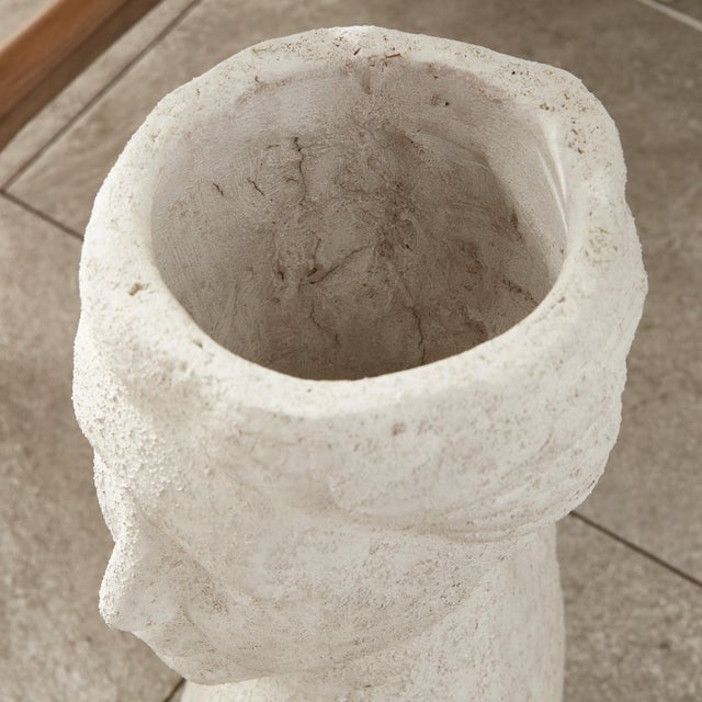 Kenneth Ludwig Chicago Weathered Garden Female Bust Planter For Sale - Image 4 of 12