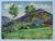 1930s Landscape Watercolor Paintings, Two-Sided Pier Docks and Mountains For Sale - Image 4 of 6