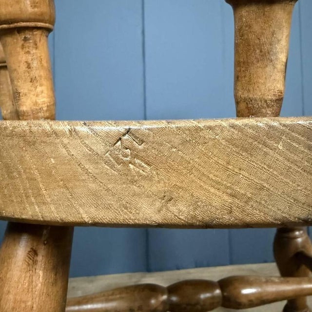 Antique English Captain's Chair, 1900s For Sale - Image 9 of 18