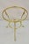 Vintage Italian Hollywood Regency Brass Swan Tripod 2 Tier Round Occasional Side Table (Does NOT include glass) Circa...