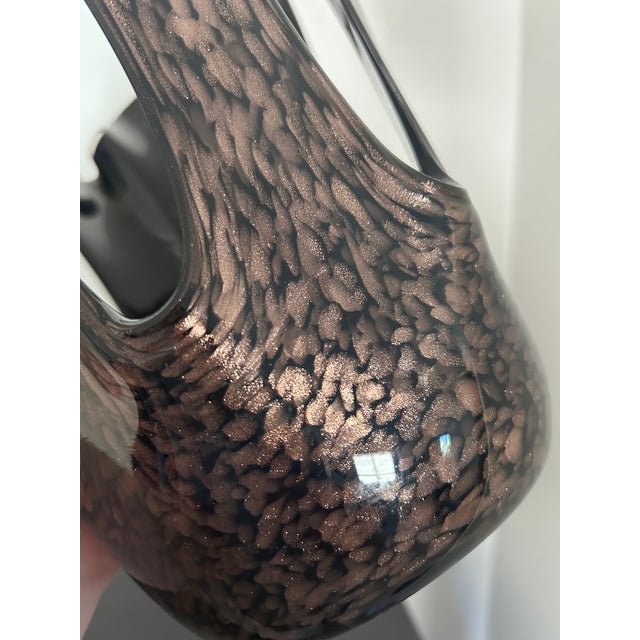 Large 14" Mid-Century Polish Zorza Pierced Handkerchief Glass Vase For Sale In Sacramento - Image 6 of 8
