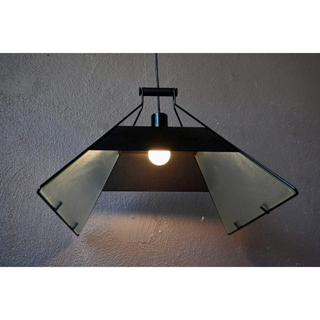 Glass Trapezio Pendant Lamp by Salvati & Tresoldi for Luci, 1980s For Sale - Image 7 of 18