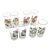 Vintage 1970s Mid Century Gold Rim Owl Wildlife Highball Drinking Glasses - Set of 8 For Sale