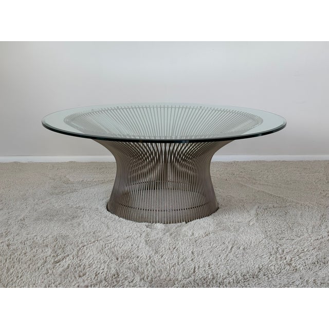Silver Wire Frame Coffee Table by Warren Platner for Knoll, 1960s For Sale - Image 8 of 11