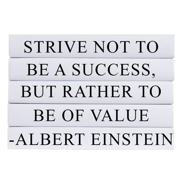 Modern Decorative Books - Quote Book Stack - "Strive to Be" For Sale - Image 3 of 3