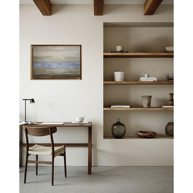 Sky Blue Between Sky and Shore, Abstract Landscape, Miinimalism, French Artist, Framed by Sophie Dumont For Sale - Image 8 of 8