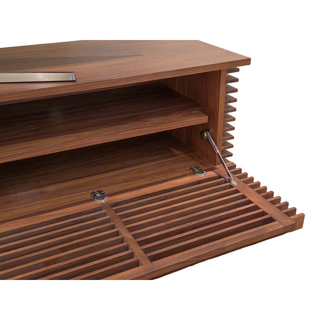 Design Within Reach Line Media Console in Walnut Wood 71" For Sale - Image 11 of 18