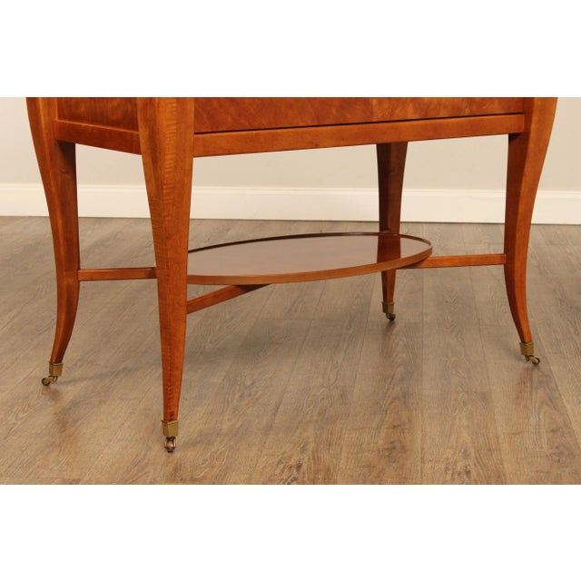 Wood Early 21st Century Hickory White French Art Deco Style Fruitwood Server For Sale - Image 7 of 13