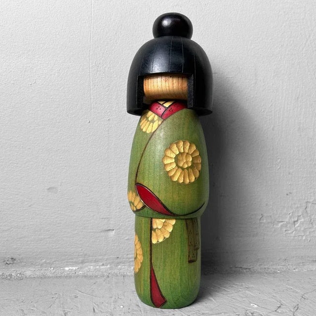 Wood Vintage Sosaku Kokeshi by Kazuo Takamizawa, Japan, 1960s For Sale - Image 7 of 7