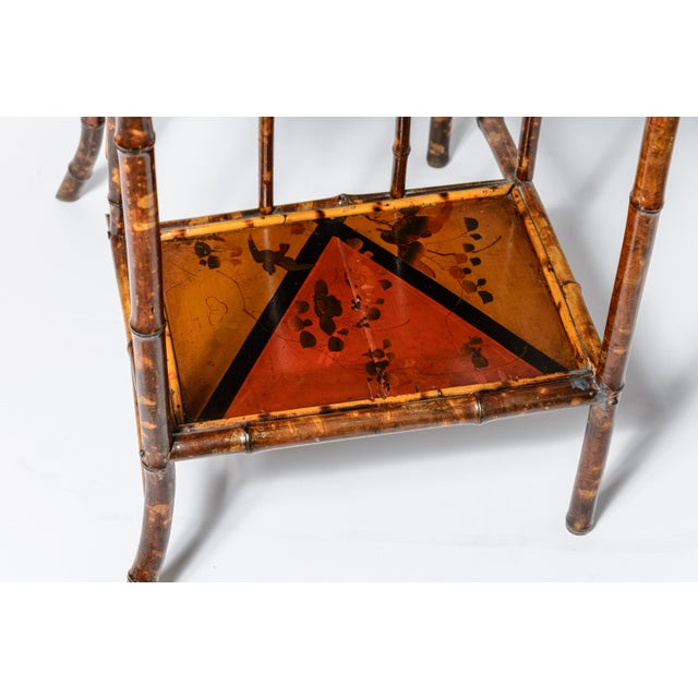 English Bamboo & Lacquered Chinoiserie Mirrored Hall Stand For Sale - Image 13 of 13