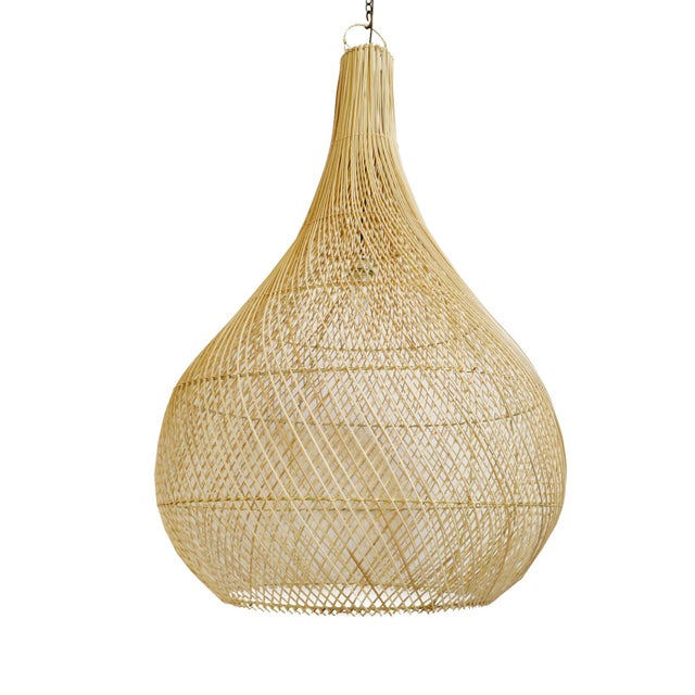 Wicker Rain Drop Lantern Chairish