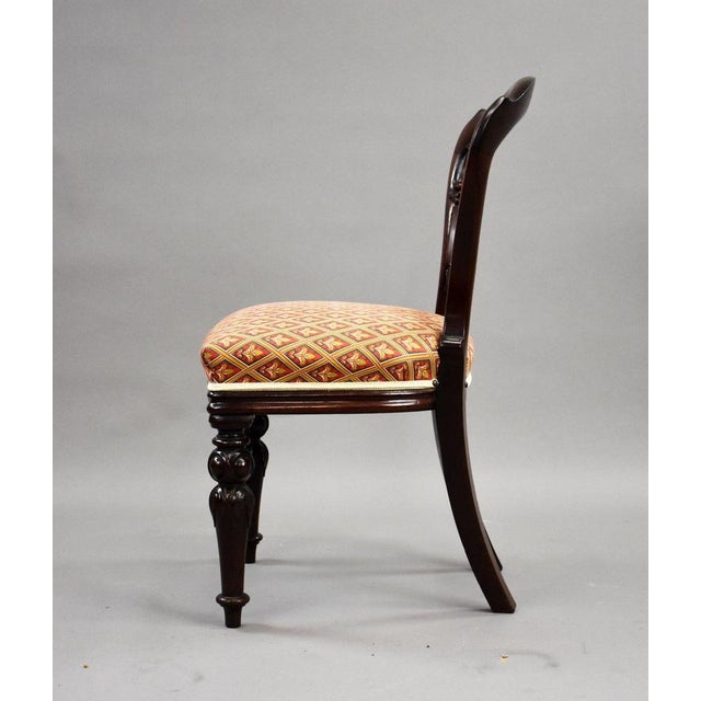 Antique Victorian Mahogany Dining Chairs, 1890, Set of 4 For Sale - Image 9 of 11