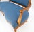 Antique French Louis XV Style Blue Upholstery Light Walnut Frame Sofa For Sale - Image 9 of 9