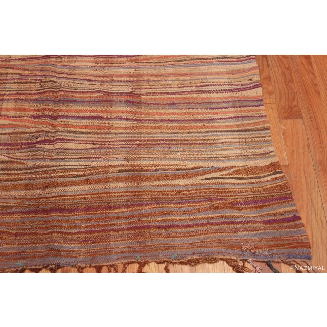 Stunning Striped Vintage Moroccan Tribal Kilim Rug, Country of origin: Morocco, Circa date: Vintage