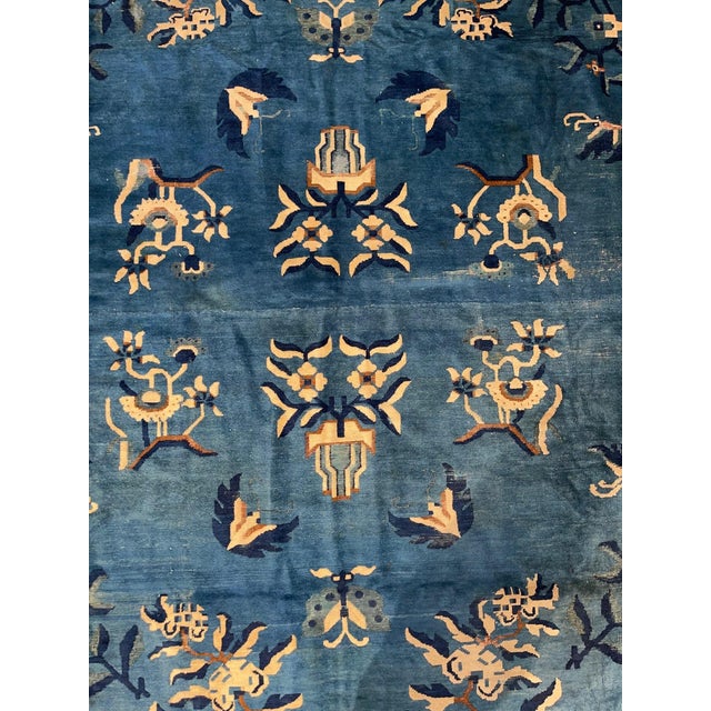 1920s Antique Asian Art Deco Chinese Peking Rug For Sale - Image 4 of 5