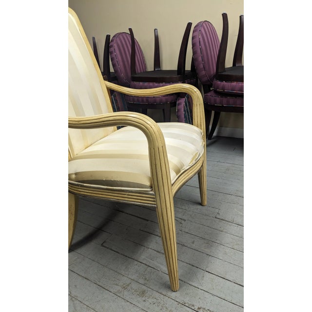 Late 20th Century Century Furniture Contemporary Pickled Oak Dining Chairs Patina Finish 3812s - Set of 6 For Sale - Image 11 of 12