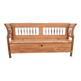 Pine and Oak Storage Bench or Settle For Sale
