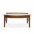 Mid 20th Century Bertha Schaefer for Singer and Sons Mid Century Travertine and Walnut Coffee Table For Sale - Image 5 of 7