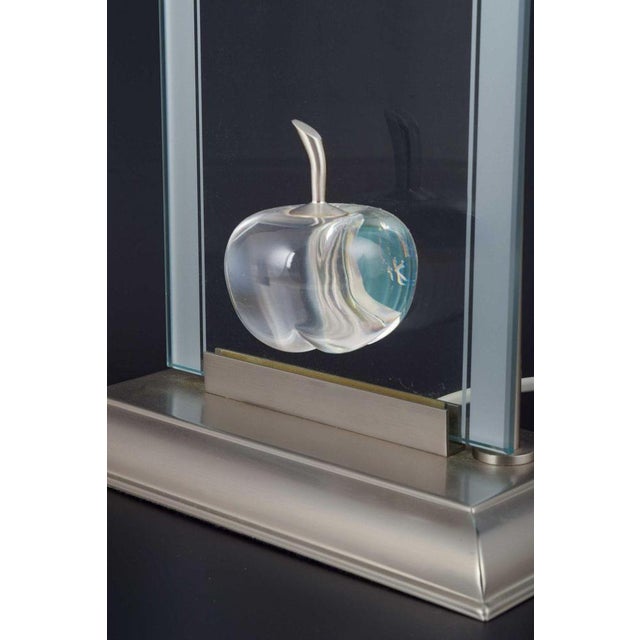 Table Lamp with Sculptural Glass Apple from Le Dauphin, France, 1980s For Sale - Image 3 of 5