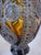 1900 - 1909 Pair of Antique Bohemian Amber Glass Vases With Elaborate Silver-Plated Filigree & Imperial Double-Headed Eagle Mounts (C. 1900) For Sale - Image 5 of 12