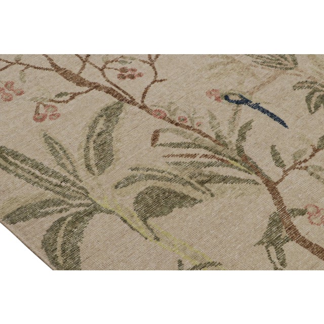 Rug & Kilim Rug & Kilim’s Modern Pictorial Rug in Green and Taupe With Scenery Depiction For Sale - Image 4 of 7