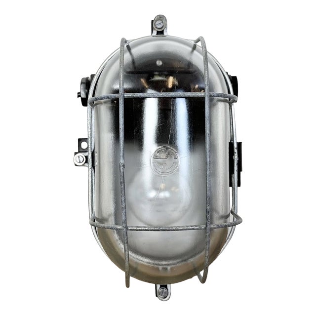 Industrial Brown Bakelite Wall Light with Clear Glass, 1960s For Sale