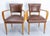 Art Deco French Bridge Chairs in Brown Faux-Leather, 1930s, Set of 2 For Sale - Image 3 of 16